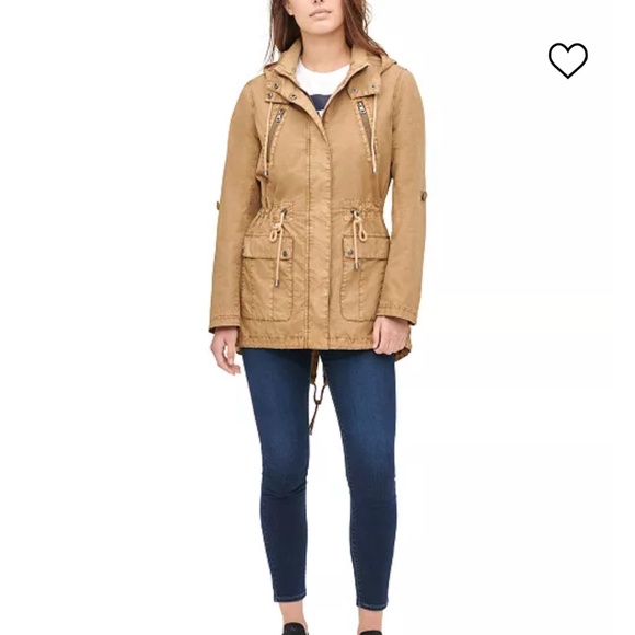 NWT Levi's Women's Cotton Hooded Anorak Dull Gold Jacket - Size XXL - Picture 5 of 10